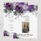 Paarse PonyCelebratie van de begrafenis van het le Kaart (Voorkant / Achterkant)