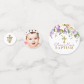 Paarse pony's Baptisme Personalized Table Confetti (Voorkanten)