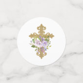 Paarse pony's Baptisme Personalized Table Confetti (Kleine voorkant)