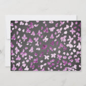 Paarse pony's Floral Birthday Kaart (Achterkant)