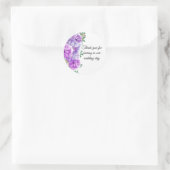 Paarse pony's Floral Dank u Sticker (Tas)