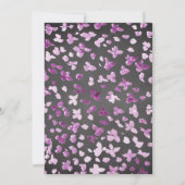 Paarse pony's - Floral Wreatcommuniqué Kaart (Achterkant)