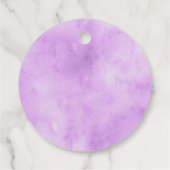 Paarse pony's Meisje Baptisme Paars en goud Bedankjes Labels (Achterkant)