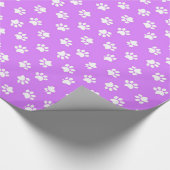 Paarse Pootafdruk Inpakpapier (Hoek)