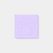 Paarse Pootafdruk Post-it® Notes (Voorkant)