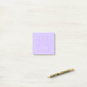 Paarse Pootafdruk Post-it® Notes (Op bureau)