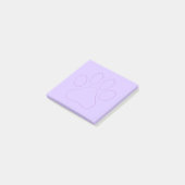Paarse Pootafdruk Post-it® Notes (Schuin)