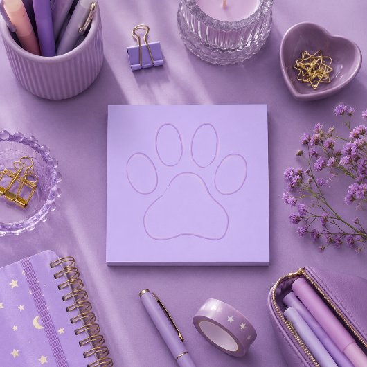 Paarse Pootafdruk Post-it® Notes