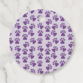 Paarse pootafdrukken bedankjes labels (Voorkant)