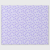 Paarse pootafdrukken cadeaupapier (Vlak)