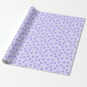 Paarse pootafdrukken cadeaupapier (Uitgerold)
