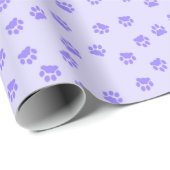 Paarse pootafdrukken cadeaupapier (Rol Hoek)