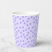 Paarse pootafdrukken papieren bekers (Links)