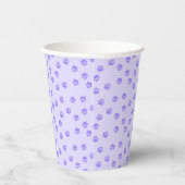Paarse pootafdrukken papieren bekers (Rechts)