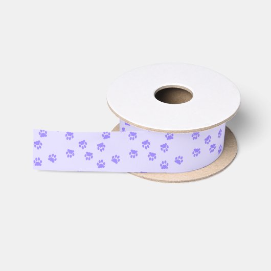 Paarse pootafdrukken satijnen lint (Spoel)