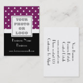 Paarse pootfoto logo visitekaartje (Voorkant / Achterkant)