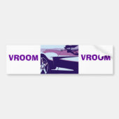 Paarse Pop Art Corvette Bumpersticker (Voorkant)