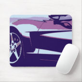 Paarse Pop Art Corvette Muismat (Met muis)