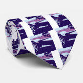 Paarse Pop Art Corvette Stropdas (Opgerold)