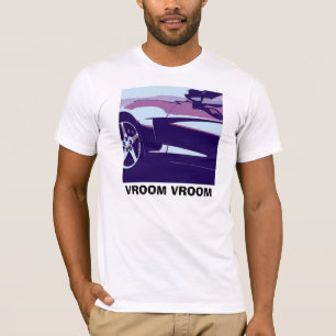 Paarse Pop Art Corvette T-shirt