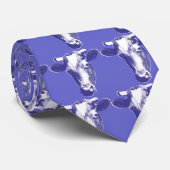 Paarse Pop Art Cow Graphic Stropdas (Opgerold)