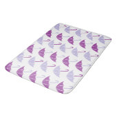 Paarse Pop Art Paraplu Patroon Badmat (Gekanteld)