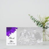 Paarse Pop Art Sunflower Hartelijk dank Bedankkaart (Staand voorkant)