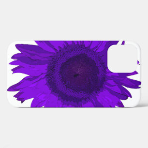 Paarse Pop Art Zonnebloem Case-Mate iPhone Case