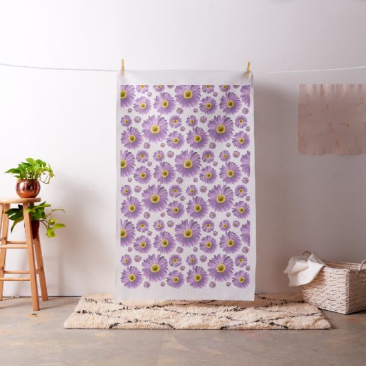 Paarse Pop Daisy Pattern Stof (Voorbeeld)
