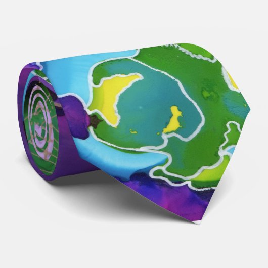 Paarse Pop Doodle Stropdas (Opgerold)