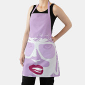 Paarse Pop Kunst Vrouw Zonnebrillen Roze Licht Schort (Insitu)