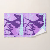 Paarse Pop Kunstpaarden Bad Handdoek (Handdoek)