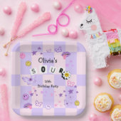 Paarse Pop Muziek Tween Tiener Verjaardagsuitnodig Papieren Bordje (Feest)