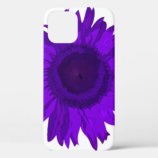 Paarse Pop zonnebloem Case-Mate iPhone Case (Achterkant)