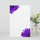 Paarse Pop zonnebloemen Briefpapier (Staand voorkant)
