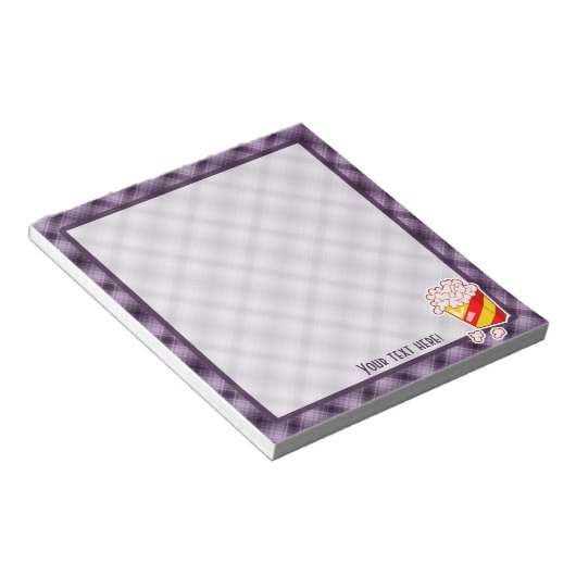 Paarse Popcorn Notitieblok (Schuin)