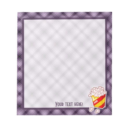 Paarse Popcorn Notitieblok (Voorkant)