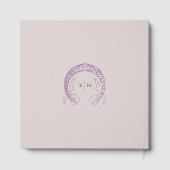 Paarse Poppies Gouden bruiloft Art Nouveau Gastenboek (Achterkant)