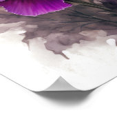 Paarse Poppy Flowers Art Print Poster (Hoek)