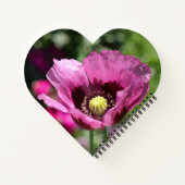 Paarse Poppy Spiral Notitieboek (Achterkant)