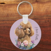 Paarse porseleinkafel sleutelhanger (Voorkant)