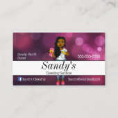 Paarse portieteelt visitekaartje (Voorkant)