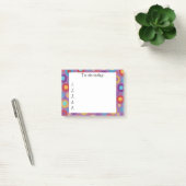 Paarse Post-it-notitie met kleurrijke stippen Post-it® Notes (Kantoor)