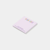 Paarse Post-it® notities aangepast logo Van mijn b Notes (Schuin)