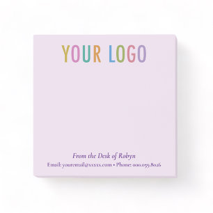 Paarse Post-it® notities aangepast logo Van mijn b Notes