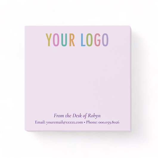 Paarse Post-it® notities aangepast logo Van mijn b Notes