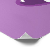 Paarse Poster van Monster Face (Hoek)