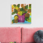 Paarse pot uitgerekt canvas (Insitu (Woonkamer))