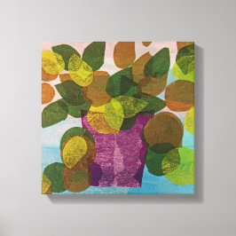 Paarse pot uitgerekt canvas