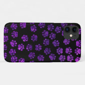 Paarse poten, glitterpoten, Paarse glitter, hond Case-Mate iPhone Case (Achterkant (horizontaal))